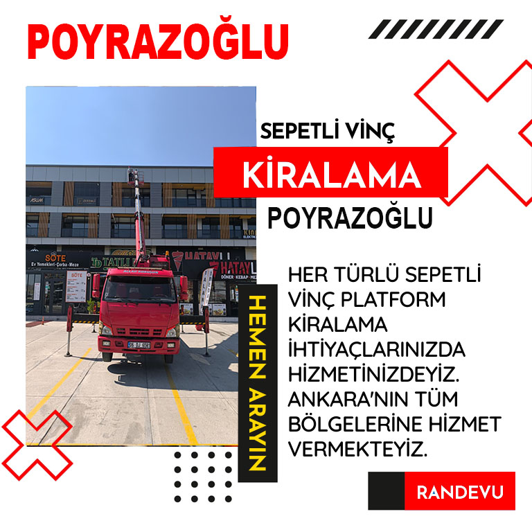 Ankara Sepetli Vinç Platform Kiralama